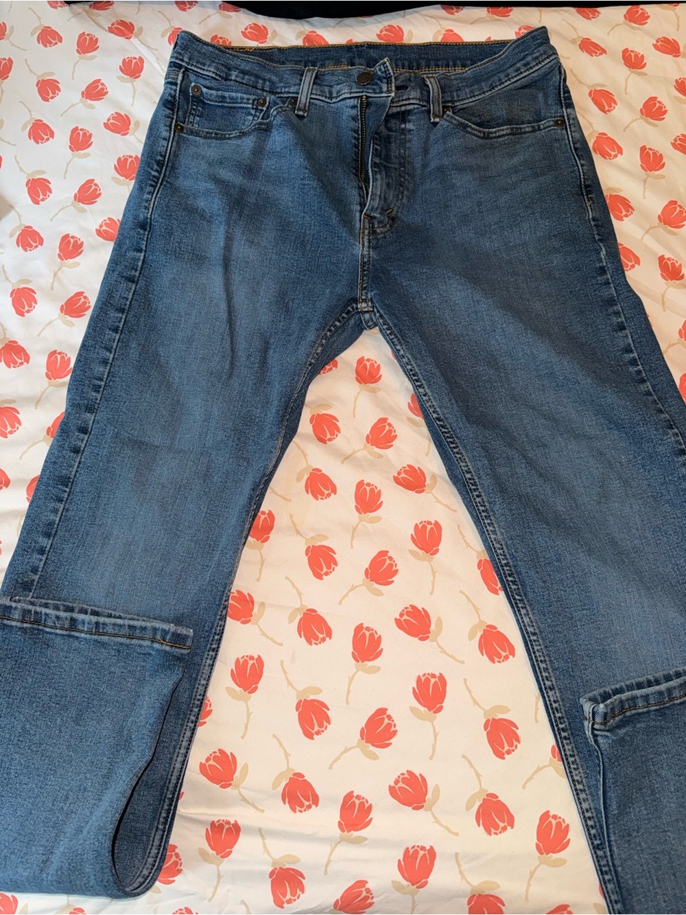 Levi's Straight-Leg Medium Blue Jeans